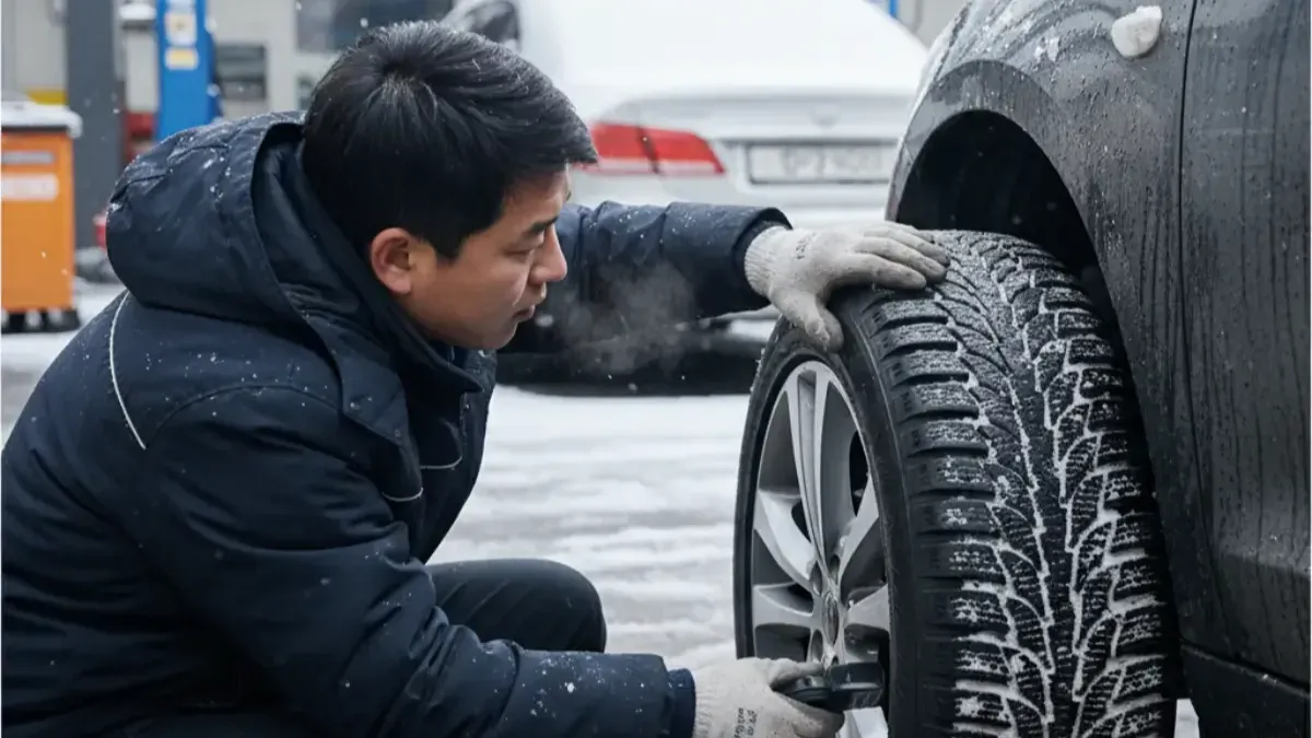 혹한에 '펑크도 없는데' 타이어 공기압 떨어진다...물리 법칙이 범인이었다
